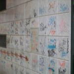Limpieza de graffitis en mármol - Antes