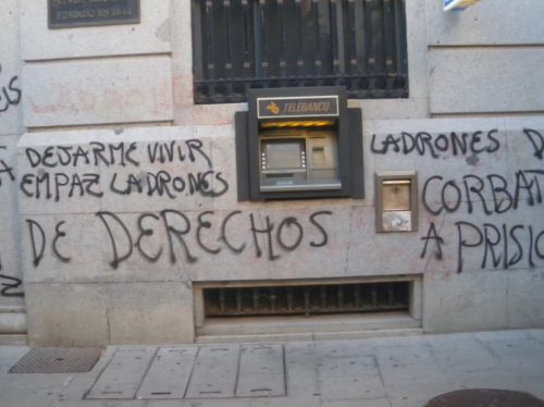 Limpieza de graffitis en granito sin pulir - Antes