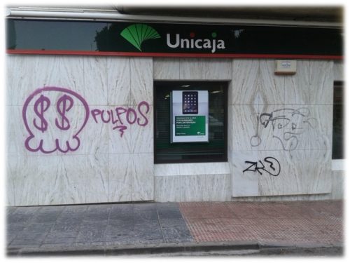 Limpieza de graffitis en mármol - antes